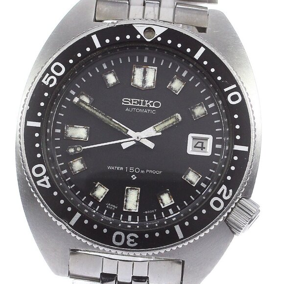 SEIKO 150M 2nd diver early model 6105-8000 Date cal.6105A Automatic Men's_775679 - Picture 1 of 6